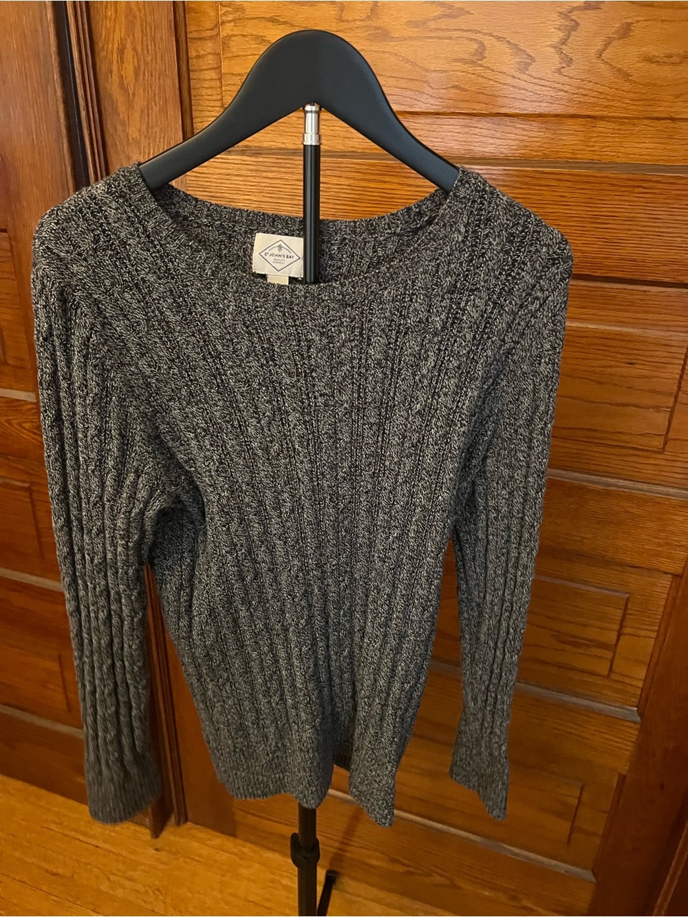 St. John's Bay Charcoal Ribbed Crew Neck Sweater